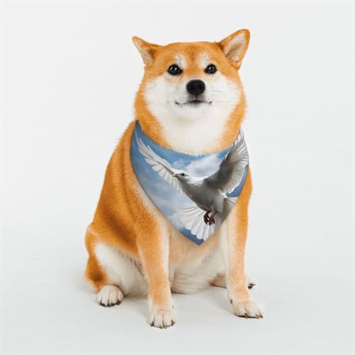 Hundehalstuch, Motiv: Peace Dove, verstellbare Haustierhalstücher für Hunde, Weihnachten, Haustier-Schal, Dreieck-Lätzchen, Halstuch, weich, atmungsaktiv, Welpen-Bandana für kleine, mittelgroße und Hundehalstuch, Motiv: Peace Dove, verstellbare Haustierhalstücher für Hunde, Weihnachten, Haustier-Schal, Dreieck-Lätzchen, Halstuch, weich, atmungsaktiv, Welpen-Bandana für kleine, mittelgroße und von QMNEHJ