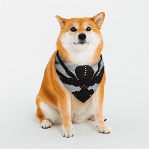 Hundehalstuch, schwarze Spinne, verstellbar, Haustierhalstücher für Hunde, Weihnachten, Haustier-Schal, Dreieck-Lätzchen, Halstuch, weich, atmungsaktiv, Welpen-Bandana für kleine, mittelgroße und Hundehalstuch, schwarze Spinne, verstellbar, Haustierhalstücher für Hunde, Weihnachten, Haustier-Schal, Dreieck-Lätzchen, Halstuch, weich, atmungsaktiv, Welpen-Bandana für kleine, mittelgroße und von QMNEHJ