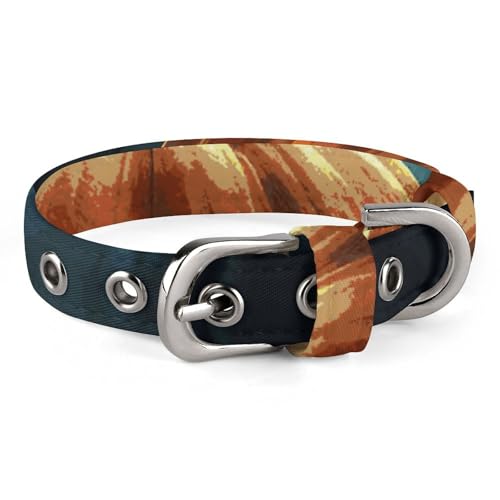 Hundehalsbänder Happy Halloween Kürbisse verstellbares Haustierhalsband für kleine, mittelgroße Katzen Hunde Hundehalsbänder Happy Halloween Kürbisse verstellbares Haustierhalsband für kleine, mittelgroße Katzen Hunde von QMNLKH