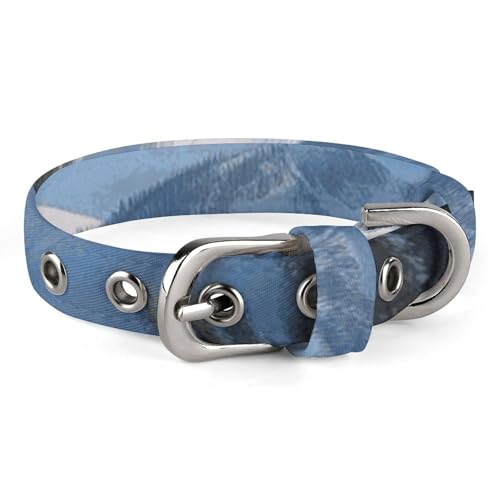 Hundehalsbänder Snowy Mountains Verstellbares Haustierhalsband für kleine, mittelgroße Katzen und Hunde Hundehalsbänder Snowy Mountains Verstellbares Haustierhalsband für kleine, mittelgroße Katzen und Hunde von QMNLKH