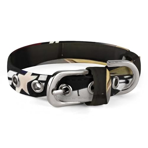 Hundehalsband, 2. Weltkrieg, Flugzeug, verstellbares Haustierhalsband für kleine, mittelgroße Katzen und Hunde Hundehalsband, 2. Weltkrieg, Flugzeug, verstellbares Haustierhalsband für kleine, mittelgroße Katzen und Hunde von QMNLKH