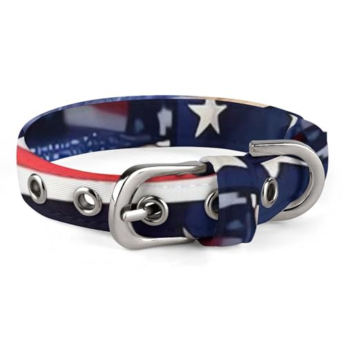 Hundehalsband, 4. Juli, patriotisches LKW, verstellbares Haustierhalsband für kleine, mittelgroße Katzen und Hunde Hundehalsband, 4. Juli, patriotisches LKW, verstellbares Haustierhalsband für kleine, mittelgroße Katzen und Hunde von QMNLKH