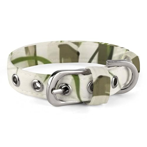 Hundehalsband, Grün, Naturpflanze, verstellbar, für kleine, mittelgroße Katzen und Hunde Hundehalsband, Grün, Naturpflanze, verstellbar, für kleine, mittelgroße Katzen und Hunde von QMNLKH