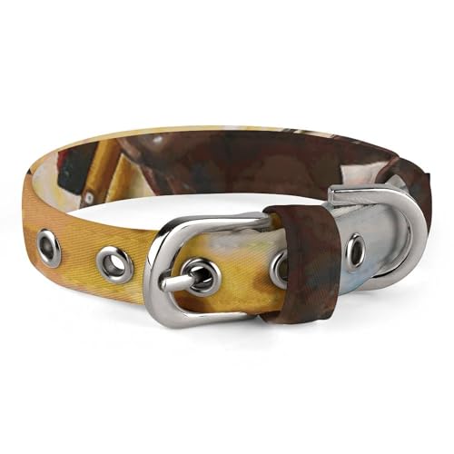 Hundehalsband, Malen mit farbigen Farben, verstellbares Haustierhalsband für kleine, mittelgroße Katzen und Hunde Hundehalsband, Malen mit farbigen Farben, verstellbares Haustierhalsband für kleine, mittelgroße Katzen und Hunde von QMNLKH