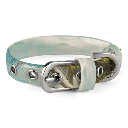 Hundehalsband, Tropische Feiertage, verstellbar, für kleine, mittelgroße Katzen und Hunde Hundehalsband, Tropische Feiertage, verstellbar, für kleine, mittelgroße Katzen und Hunde von QMNLKH