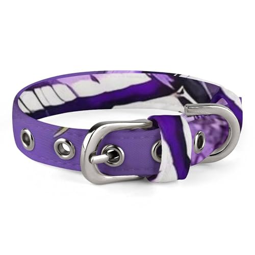 Hundehalsband, Vogel in Lila, Lavendel, Blumenmuster, verstellbares Haustierhalsband für kleine, mittelgroße Katzen und Hunde Hundehalsband, Vogel in Lila, Lavendel, Blumenmuster, verstellbares Haustierhalsband für kleine, mittelgroße Katzen und Hunde von QMNLKH