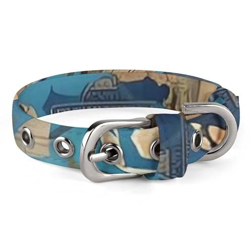 Hundehalsband, Welt-Geographiekarte, verstellbares Haustierhalsband für kleine, mittelgroße Katzen und Hunde Hundehalsband, Welt-Geographiekarte, verstellbares Haustierhalsband für kleine, mittelgroße Katzen und Hunde von QMNLKH