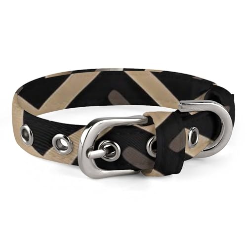 Hundehalsband, Zickzack-Design, verstellbar, für kleine, mittelgroße Katzen, Hunde, Schwarz / Weiß Hundehalsband, Zickzack-Design, verstellbar, für kleine, mittelgroße Katzen, Hunde, Schwarz / Weiß von QMNLKH