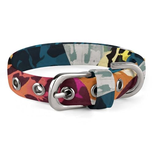 Hundehalsband, bunt, Giraffe, verstellbar, für kleine, mittelgroße Katzen und Hunde Hundehalsband, bunt, Giraffe, verstellbar, für kleine, mittelgroße Katzen und Hunde von QMNLKH