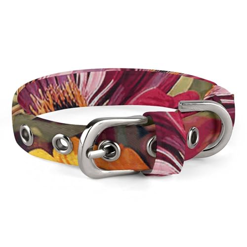 Hundehalsband, bunt, für Frühling und Sommer, Blume, verstellbar, für kleine, mittelgroße Katzen und Hunde Hundehalsband, bunt, für Frühling und Sommer, Blume, verstellbar, für kleine, mittelgroße Katzen und Hunde von QMNLKH