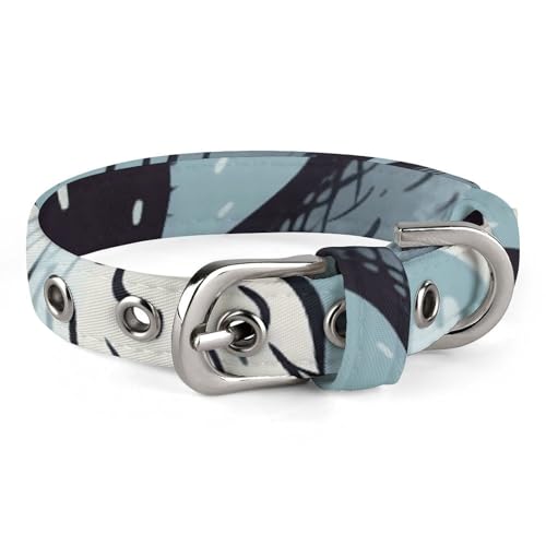 Hundehalsband, gut schlafen, handgezeichnet, verstellbar, für kleine, mittelgroße Katzen und Hunde Hundehalsband, gut schlafen, handgezeichnet, verstellbar, für kleine, mittelgroße Katzen und Hunde von QMNLKH