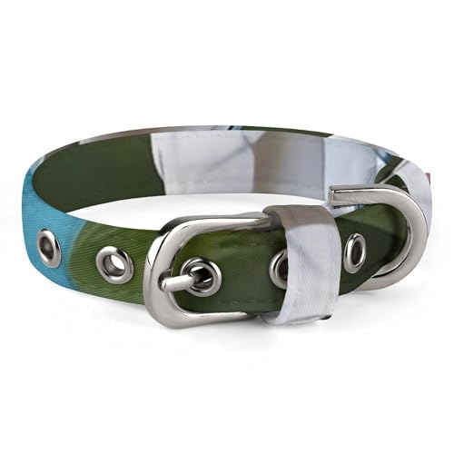 Hundehalsband, schönes Kakadu, Vogel, Blume, verstellbares Haustierhalsband für kleine, mittelgroße Katzen und Hunde Hundehalsband, schönes Kakadu, Vogel, Blume, verstellbares Haustierhalsband für kleine, mittelgroße Katzen und Hunde von QMNLKH
