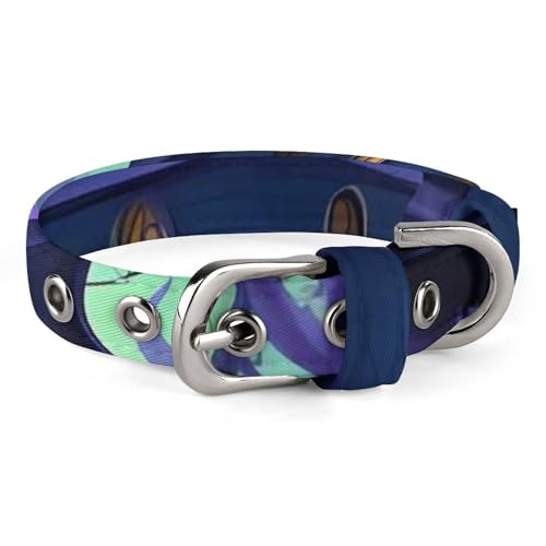 Hundehalsband, schwarz, Haunted Mansion, verstellbares Haustierhalsband für kleine, mittelgroße Katzen und Hunde Hundehalsband, schwarz, Haunted Mansion, verstellbares Haustierhalsband für kleine, mittelgroße Katzen und Hunde von QMNLKH