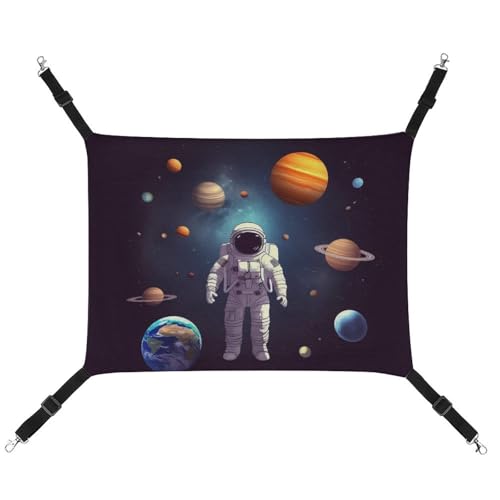 QMNVBDS Astronaut Sonnensystem Planeten Katzenhängematte Frettchen Hängematte Meerschweinchen Hängematte Ratte Hängematte Hängende Katzenbett Chinchilla Hängematte Hamster Hängematte Katzenhängematte von QMNVBDS