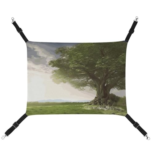 QMNVBDS Baum mit Ast Landschaft Katzenhängematte Frettchen-Hängematte Meerschweinchen-Hängematte Rattenhängematte Hängende Katzenbett Chinchilla Hängematte Hamster Hängematte Katzenhängematte für von QMNVBDS