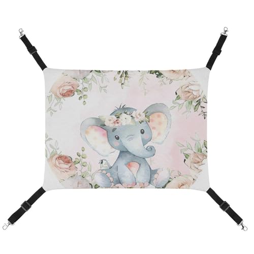 QMNVBDS Cute Elephant_80395810 Katzen-Hängematte Frettchen-Hängematte Meerschweinchen-Hängematte Rattenhängematte Hängematte, Katzenbett, Chinchilla-Hängematte, Hamsterhängematte, Katzenhängematte für von QMNVBDS