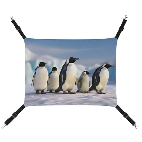 QMNVBDS Fünf Pinguine Katzenhängematte Frettchen-Hängematte Meerschweinchen-Hängematte Rattenhängematte Hängematte Katzenbett Chinchilla Hängematte Hamster Hängematte Katzenhängematte für Käfig von QMNVBDS