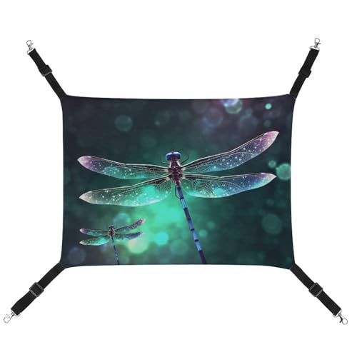 QMNVBDS Galaxy Animal Libelle Katze Hängematte Frettchen Hängematte Meerschweinchen Hängematte Ratten Hängematte Hängende Katzenbett Chinchilla Hängematte Hamster Hängematte Katze Hängematte für Käfig von QMNVBDS