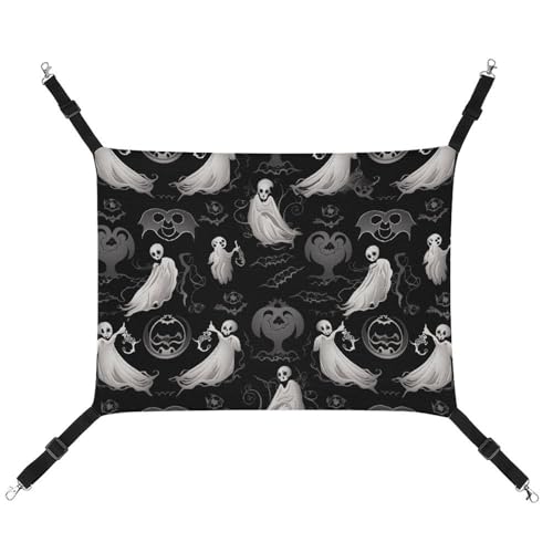 QMNVBDS Halloween-Gothic-Katzen-Hängematte, Frettchen-Hängematte, Meerschweinchen-Hängematte, Ratten-Hängematte, Katzenbett, Chinchilla-Hängematte, Hamster-Hängematte, Katzenhängematte für Käfig, von QMNVBDS