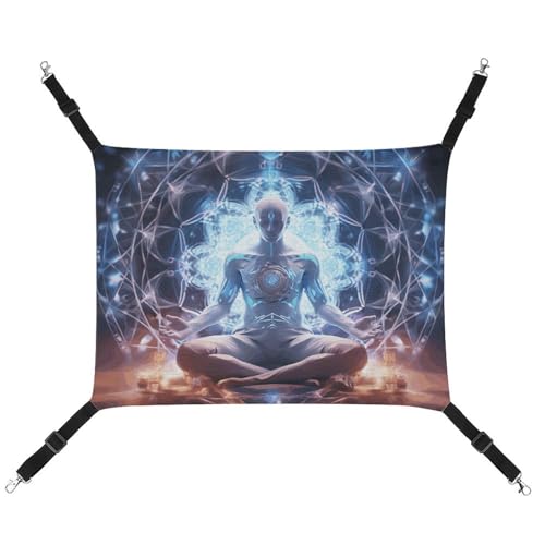 QMNVBDS Meditation Energy Katzenhängematte Frettchen Hängematte Meerschweinchen Hängematte Ratte Hängematte Hängende Katzenbett Chinchilla Hängematte Hamster Hängematte Katzenhängematte für Käfig von QMNVBDS