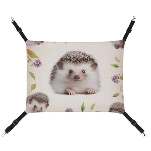 QMNVBDS Niedliche Igel-Katzen-Hängematte Frettchen-Hängematte Meerschweinchen-Hängematte Ratten-Hängematte Hängematte, Katzenbett, Chinchilla-Hängematte, Hamster-Hängematte, Katzenhängematte für von QMNVBDS