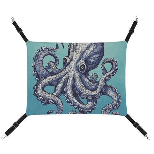 QMNVBDS Octopus Design Katze Hängematte Frettchen Hängematte Meerschweinchen Hängematte Ratte Hängematte Hängende Katzenbett Chinchilla Hängematte Hamster Hängematte Katze Hängematte für Käfig von QMNVBDS