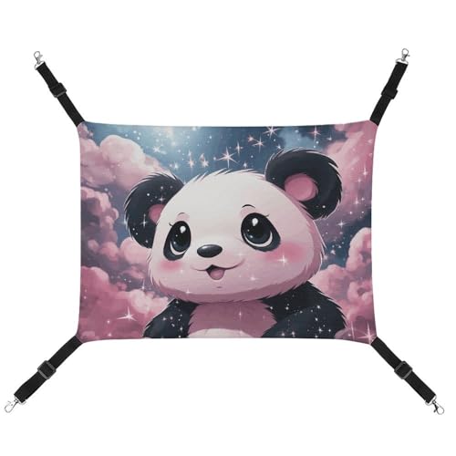 QMNVBDS Panda Katzenhängematte Frettchen Hängematte Meerschweinchen Hängematte Ratte Hängematte Hängende Katzenbett Chinchilla Hängematte Hamster Hängematte Katzenhängematte für Käfig Katzenbedarf von QMNVBDS