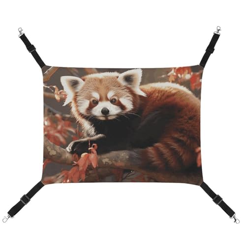 QMNVBDS Rote Panda-Katzen-Hängematte, Frettchen-Hängematte, Meerschweinchen-Hängematte, Ratten-Hängematte, Katzenbett, Chinchilla-Hängematte, Hamster-Hängematte, Katzenhängematte für Käfig, von QMNVBDS