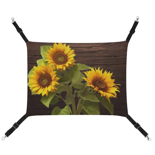 QMNVBDS Sonnenblumen-Hängematte für Katzen, Frettchen, Meerschweinchen, Ratten, Hängematte, Katzenbett, Chinchilla-Hängematte, Hamster, Katzenhängematte für Käfig, Katzenbedarf, Haustierhängematte QMNVBDS Sonnenblumen-Hängematte für Katzen, Frettchen, Meerschweinchen, Ratten, Hängematte, Katzenbett, Chinchilla-Hängematte, Hamster, Katzenhängematte für Käfig, Katzenbedarf, Haustierhängematte von QMNVBDS