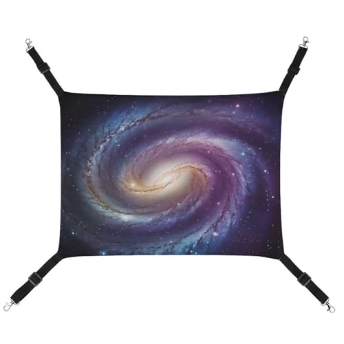 QMNVBDS Spiral Galaxy Katzenhängematte Frettchen Hängematte Meerschweinchen Hängematte Ratte Hängematte Hängende Katzenbett Chinchilla Hängematte Hamster Hängematte Katzenhängematte für Käfig von QMNVBDS
