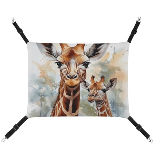 QMNVBDS Wasserfarben-Hängematte, Hirsch-Giraffe, Katzen-Hängematte, Frettchen-Hängematte, Meerschweinchen-Hängematte, Ratten-Hängematte, Katzenbett, Chinchilla-Hängematte, Hamster-Hängematte, von QMNVBDS