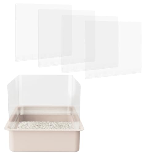 QNBCAA Katzentoilette, Katzentoilette, Katzentoilette, Spritzschutz für offene Katzentoilette, Sichtschutz, transparent, leicht zu reinigen, Katzentoilette nicht im Lieferumfang enthalten, 4 Stück QNBCAA Katzentoilette, Katzentoilette, Katzentoilette, Spritzschutz für offene Katzentoilette, Sichtschutz, transparent, leicht zu reinigen, Katzentoilette nicht im Lieferumfang enthalten, 4 Stück von QNBCAA