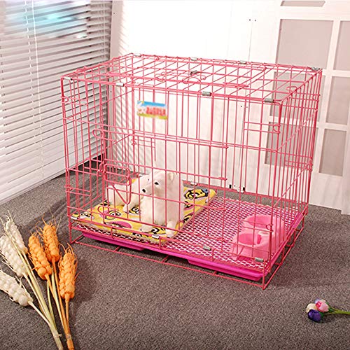 QNMM Hundekäfig-Kisten-Zwinger-Metallhaustier-Laufstall PortableFoldable Hundehütte Mit Behälter-großem Starkem Metallkäfig von QNMM