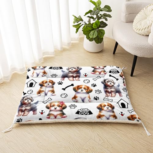 QOOMO 3D-bedruckte Hundehüttenmatte mit niedlichem Muster, maschinenwaschbar, gemütliches Muster, Schlafunterlage für kleine, mittelgroße und große Hunde, Ganzjahres-Haustierbett, geeignet für 105,9 x QOOMO 3D-bedruckte Hundehüttenmatte mit niedlichem Muster, maschinenwaschbar, gemütliches Muster, Schlafunterlage für kleine, mittelgroße und große Hunde, Ganzjahres-Haustierbett, geeignet für 105,9 x von QOOMO