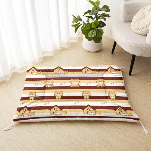 QOOMO Niedliches Welpen-Knochenbett für den Innenbereich, waschbare Hundebox-Unterlage, Cartoon-Hundebett-Matte für 76,2 x 66 cm QOOMO Niedliches Welpen-Knochenbett für den Innenbereich, waschbare Hundebox-Unterlage, Cartoon-Hundebett-Matte für 76,2 x 66 cm von QOOMO