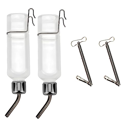 2Stück Hängende Trinkflasche für Haustiere, 350ml Nicht Tropfender Automatischer Wassernapf, Pet Cage Wasserflasche für Vögel, Hamster, Meerschweinchen, Chinchilla, Papagei und andere Kleintiere 2Stück Hängende Trinkflasche für Haustiere, 350ml Nicht Tropfender Automatischer Wassernapf, Pet Cage Wasserflasche für Vögel, Hamster, Meerschweinchen, Chinchilla, Papagei und andere Kleintiere von QOTSTEOS