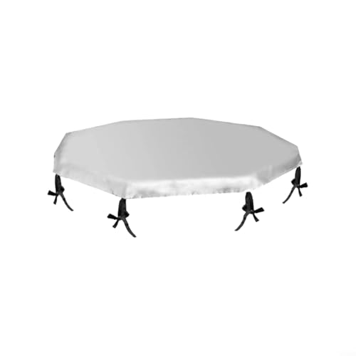 Laufstallabdeckung für Haustiere, 8 Paneele, Oxford-Gewebe, Sonnenschutz, Schutzdach für Hundekäfig, Kaninchen, Outdoor, Innenbereich, Übungsstall (Silber) von QOXEZY