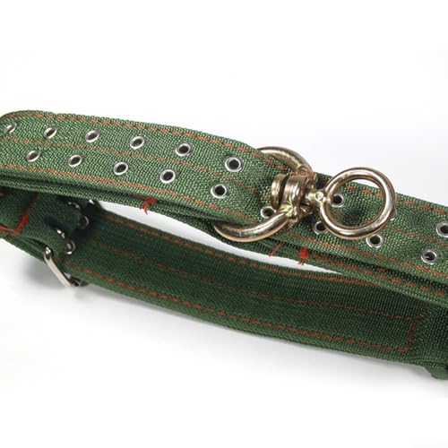 Rinderhalsband mit Metallschnalle und vierlagigem weichem Segeltuch für Pferde, Schafe und Rinder (mittelgroßes Kuhhalsband) von QOXEZY
