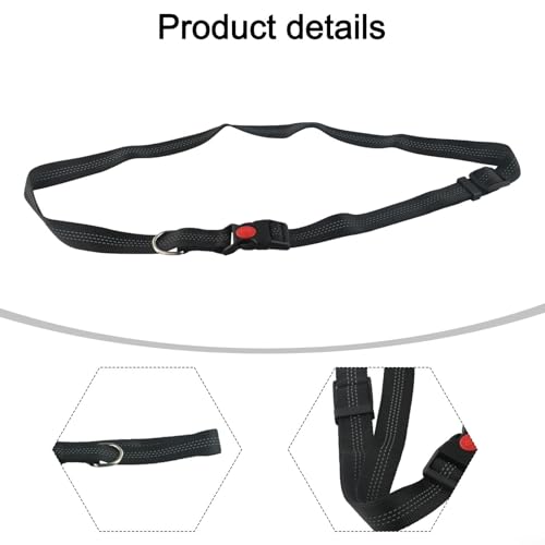 Verstellbare Nylon-Hundeleine mit ergonomischem Griff und reflektierendem Streifen für Sicherheit (Orange) von QOXEZY