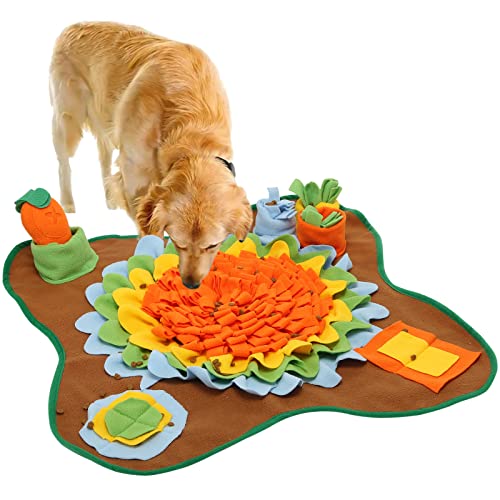 Dog Snuffle Mat Interactive Dog Enrichment Toys Mental Stimulation Boredom Play Mat Dog Treats Feeding Mat with Puzzles Encourages Natural Foraging Skills von TWOPER
