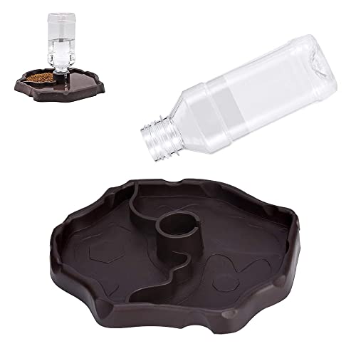Srcasy Reptilien Wasserspender, Schildkröten Wasserschale, Reptilien Automatisierte Futterspender, Reptilien Schildkröte Futternapf, Terrarium Wasserschale, für Amphibien Schildkröten Eidechsen von Srcasy