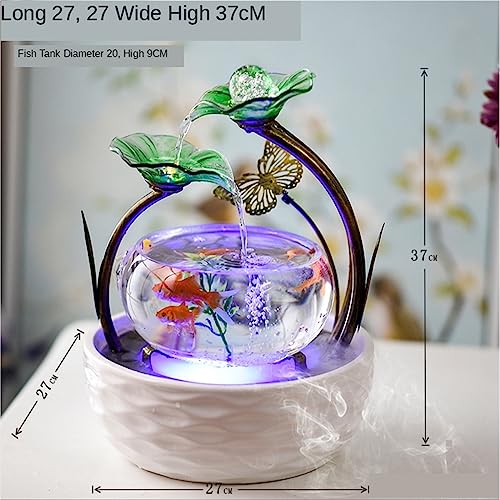QQNQQ Aquarium, Aquarium, Aquarium-Starter-Kits, Aquarium Wohnzimmer Desktop Kleines Aquarium Aquarium Super White Glass Gold Aquarium Wasser von QQNQQ