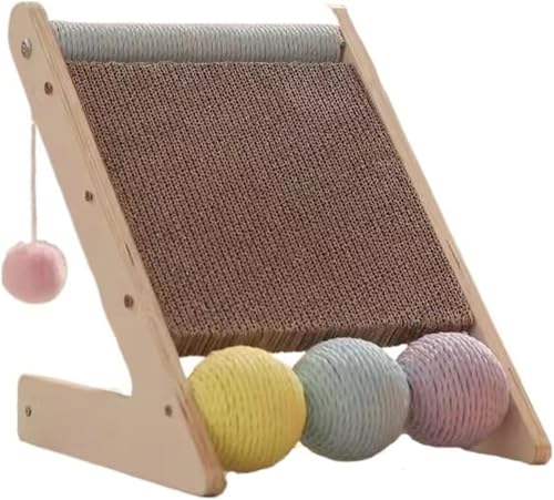 QQNQQ Katzenkratzmatte, Katzenkratzbrett, Kratzmatte, multifunktionales Kratzbrett, verschleißfester Krallenschleifer, vertikales Klettergerüst mit Haarballenspielzeug for Hauskatzen QQNQQ Katzenkratzmatte, Katzenkratzbrett, Kratzmatte, multifunktionales Kratzbrett, verschleißfester Krallenschleifer, vertikales Klettergerüst mit Haarballenspielzeug for Hauskatzen von QQNQQ
