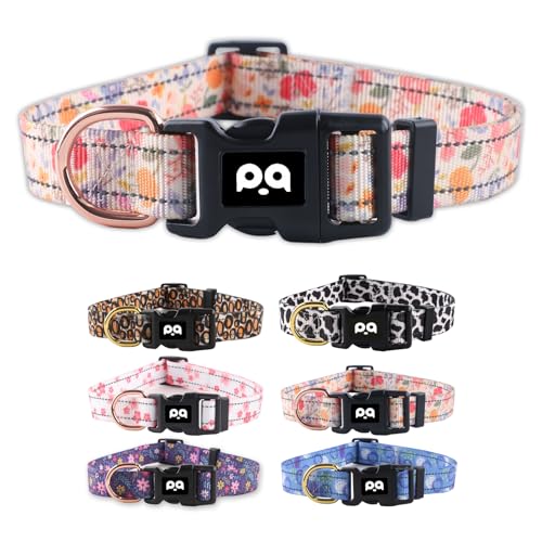 QQPETS Reflektierendes Hundehalsband für große Hunde, hübsches Garten-Thema, strapazierfähiges Nylon-Halsband für Jungen und Mädchen, weiche Halskette mit Schnellverschluss-Schnalle, Aprikose QQPETS Reflektierendes Hundehalsband für große Hunde, hübsches Garten-Thema, strapazierfähiges Nylon-Halsband für Jungen und Mädchen, weiche Halskette mit Schnellverschluss-Schnalle, Aprikose von QQPETS