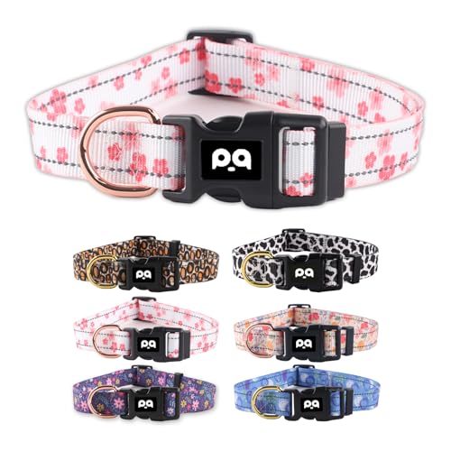 QQPETS Reflektierendes Hundehalsband für kleine Hunde, niedliches Sakura-Thema, verstellbar, strapazierfähiges Nylon-Halsband für Jungen und Mädchen, Welpen, weiche Haustier-Halskette mit QQPETS Reflektierendes Hundehalsband für kleine Hunde, niedliches Sakura-Thema, verstellbar, strapazierfähiges Nylon-Halsband für Jungen und Mädchen, Welpen, weiche Haustier-Halskette mit von QQPETS