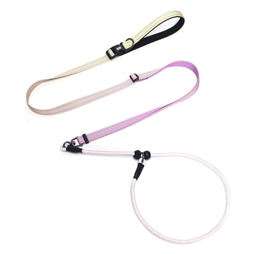 QQPETS Verstellbare Retrieverleine Hundeleine, Freihändige Taillenleine für Spaziergänge mit dem Hund, Reflektierende Trainingsleine mit 360° Drehgelenk, Anti-Verheddern, 1,2-2,1 m Länge für alle von QQPETS