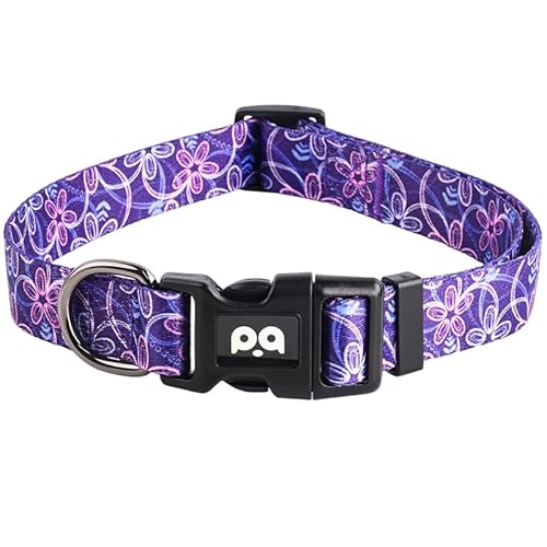 QQPETS Verstellbares, weiches Hundehalsband: Blumendruck, Rosa, mehrfarbig, niedliche Muster für XS, S, M, L, Haustier, Mädchen, Jungen, Welpen, Spazierengehen, Laufen, Training QQPETS Verstellbares, weiches Hundehalsband: Blumendruck, Rosa, mehrfarbig, niedliche Muster für XS, S, M, L, Haustier, Mädchen, Jungen, Welpen, Spazierengehen, Laufen, Training von QQPETS