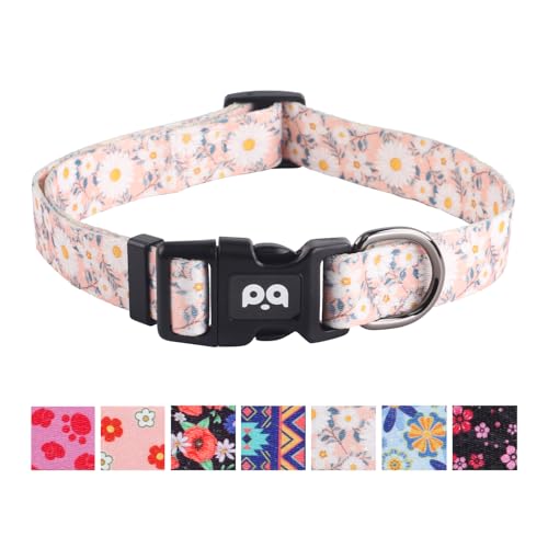 QQPETS Verstellbares, weiches Hundehalsband: Blumendruck, Rosa, mehrfarbig, niedliche Muster für XS, S, M, L, Haustier, Mädchen, Jungen, Welpen, Spazierengehen, Laufen, Training QQPETS Verstellbares, weiches Hundehalsband: Blumendruck, Rosa, mehrfarbig, niedliche Muster für XS, S, M, L, Haustier, Mädchen, Jungen, Welpen, Spazierengehen, Laufen, Training von QQPETS