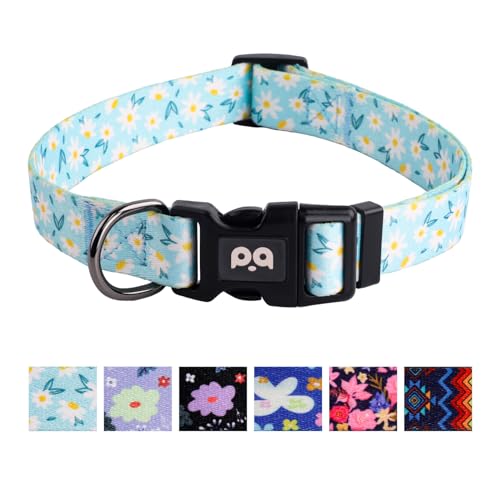 QQPETS Verstellbares, weiches Hundehalsband: Blumendruck, Rosa, mehrfarbig, niedliche Muster für XS, S, M, L, Haustier, Mädchen, Jungen, Welpen, Spazierengehen, Laufen, Training QQPETS Verstellbares, weiches Hundehalsband: Blumendruck, Rosa, mehrfarbig, niedliche Muster für XS, S, M, L, Haustier, Mädchen, Jungen, Welpen, Spazierengehen, Laufen, Training von QQPETS