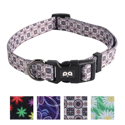 QQPETS Verstellbares, weiches Hundehalsband: Blumendruck, Rosa, mehrfarbig, niedliche Muster für XS, S, M, L, Haustier, Mädchen, Jungen, Welpen, Spazierengehen, Laufen, Training QQPETS Verstellbares, weiches Hundehalsband: Blumendruck, Rosa, mehrfarbig, niedliche Muster für XS, S, M, L, Haustier, Mädchen, Jungen, Welpen, Spazierengehen, Laufen, Training von QQPETS